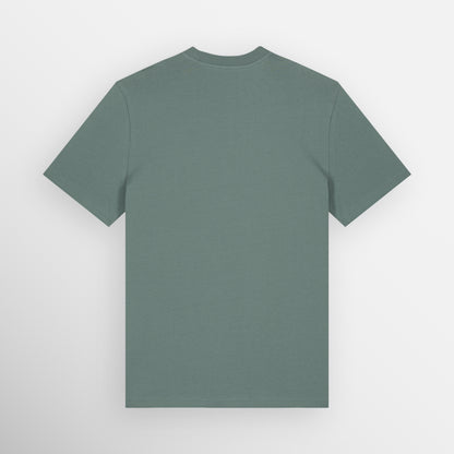 Image shows the plain back of the Green Bay coloured regular fit t-shirt.