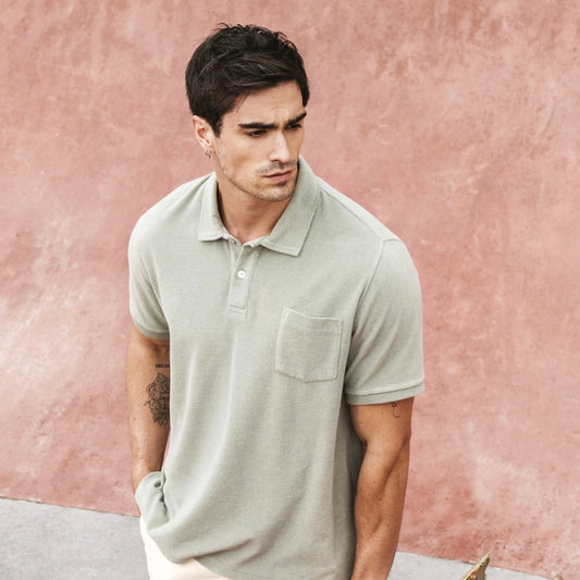 Eco-Terry Towel Polo Shirt