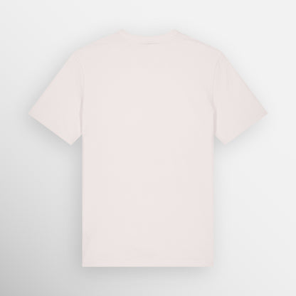 Image shows the plain back of the Vintage White coloured regular fit t-shirt.